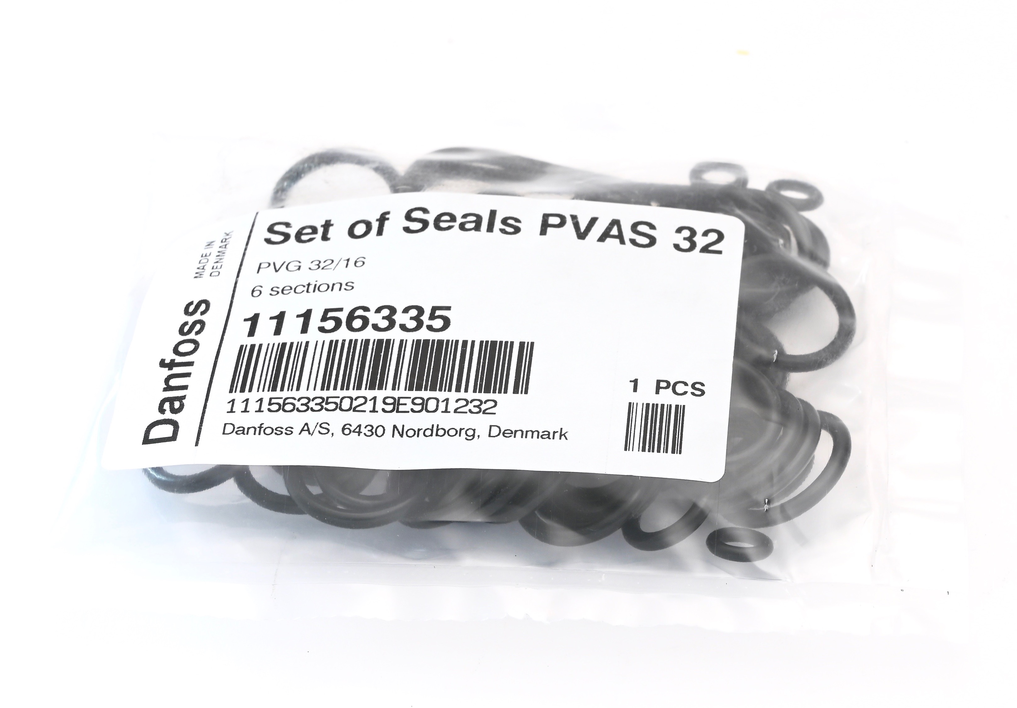 Danfoss 11156335 PVAS set of seals for PVG 32 with 1-6 sections 