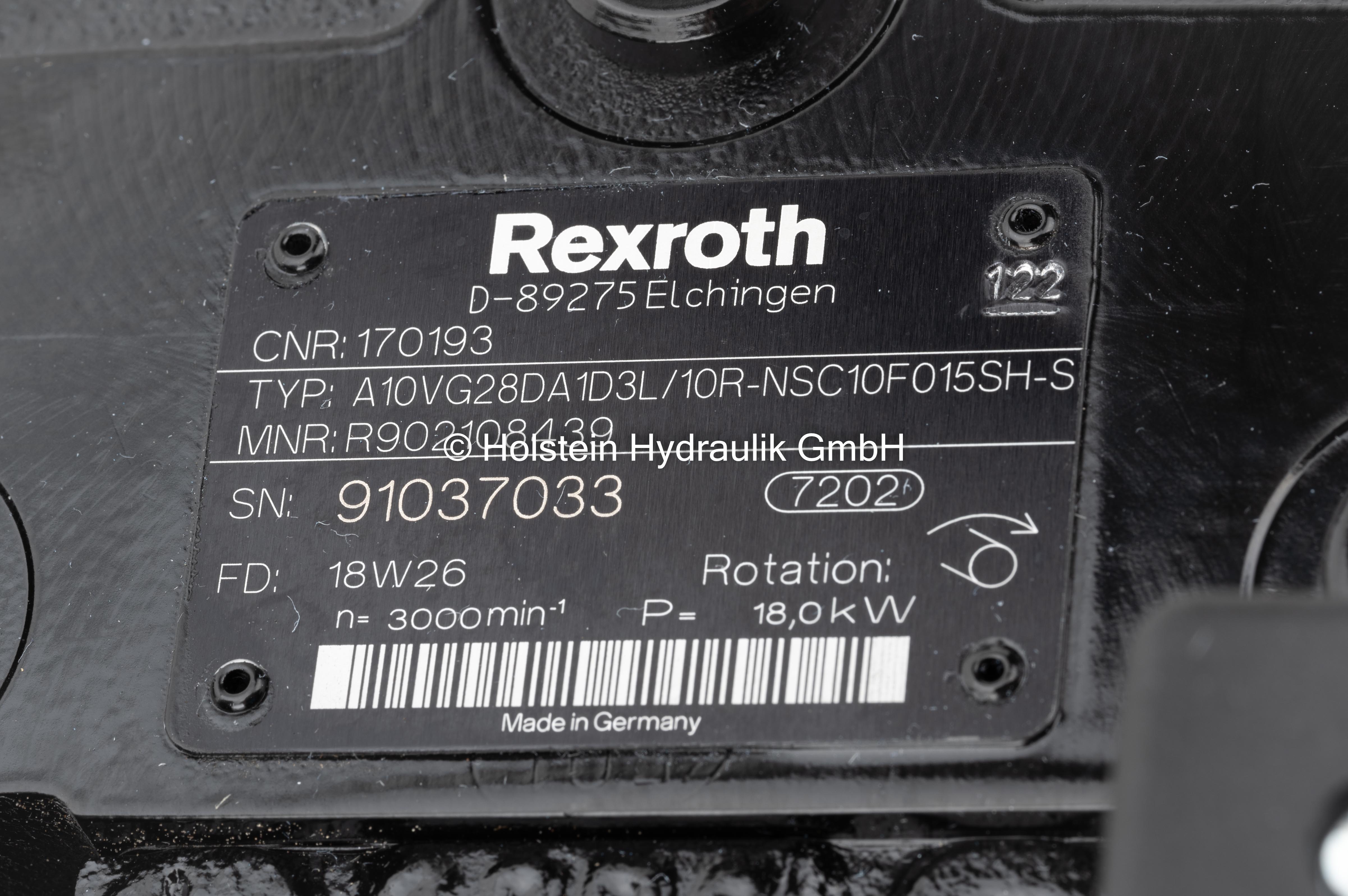 Rexroth R902108439 A10VG28 Axialkolbenpumpe