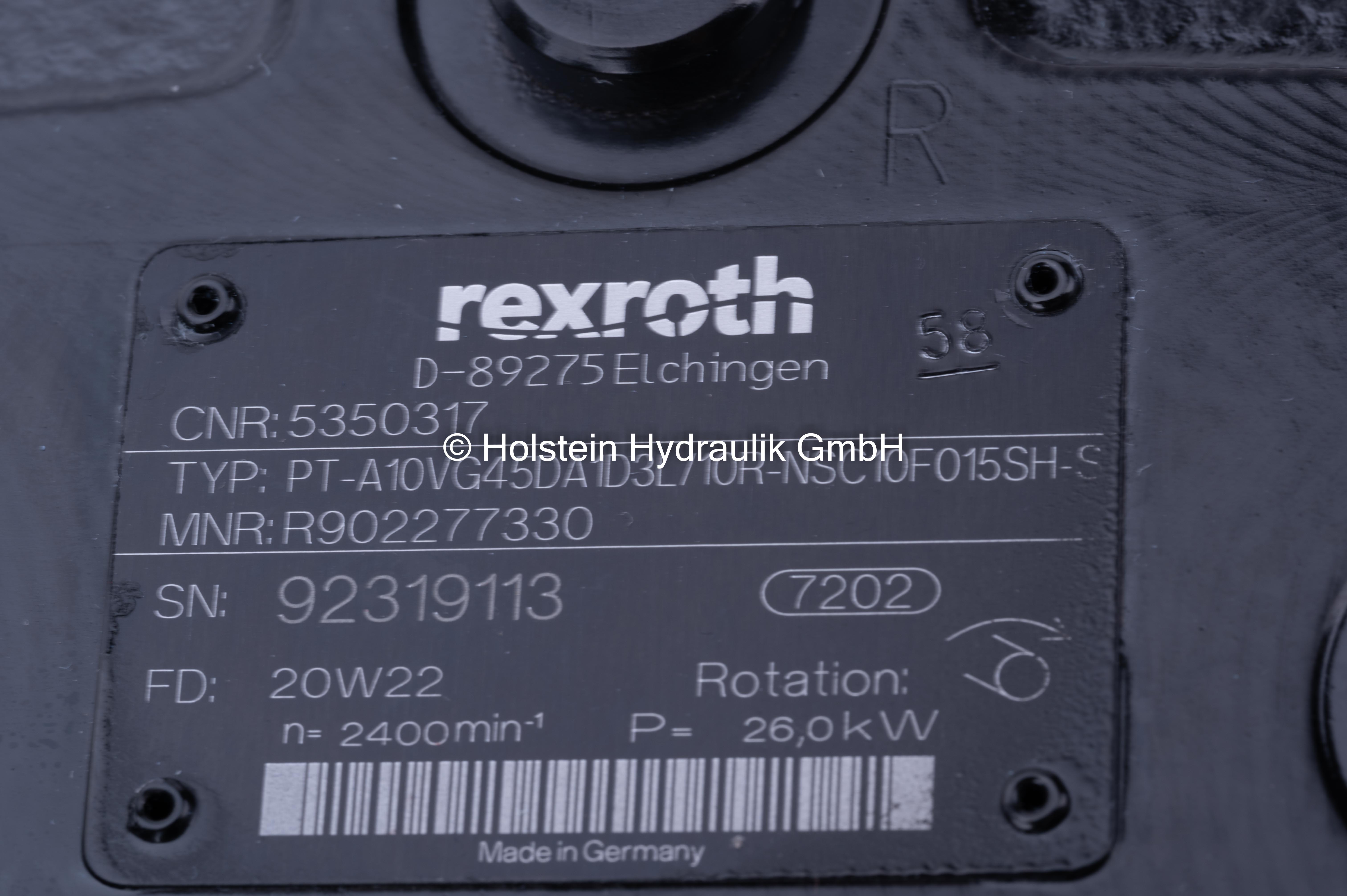 Rexroth R902277330 A10VG45 Axialkolbenpumpe