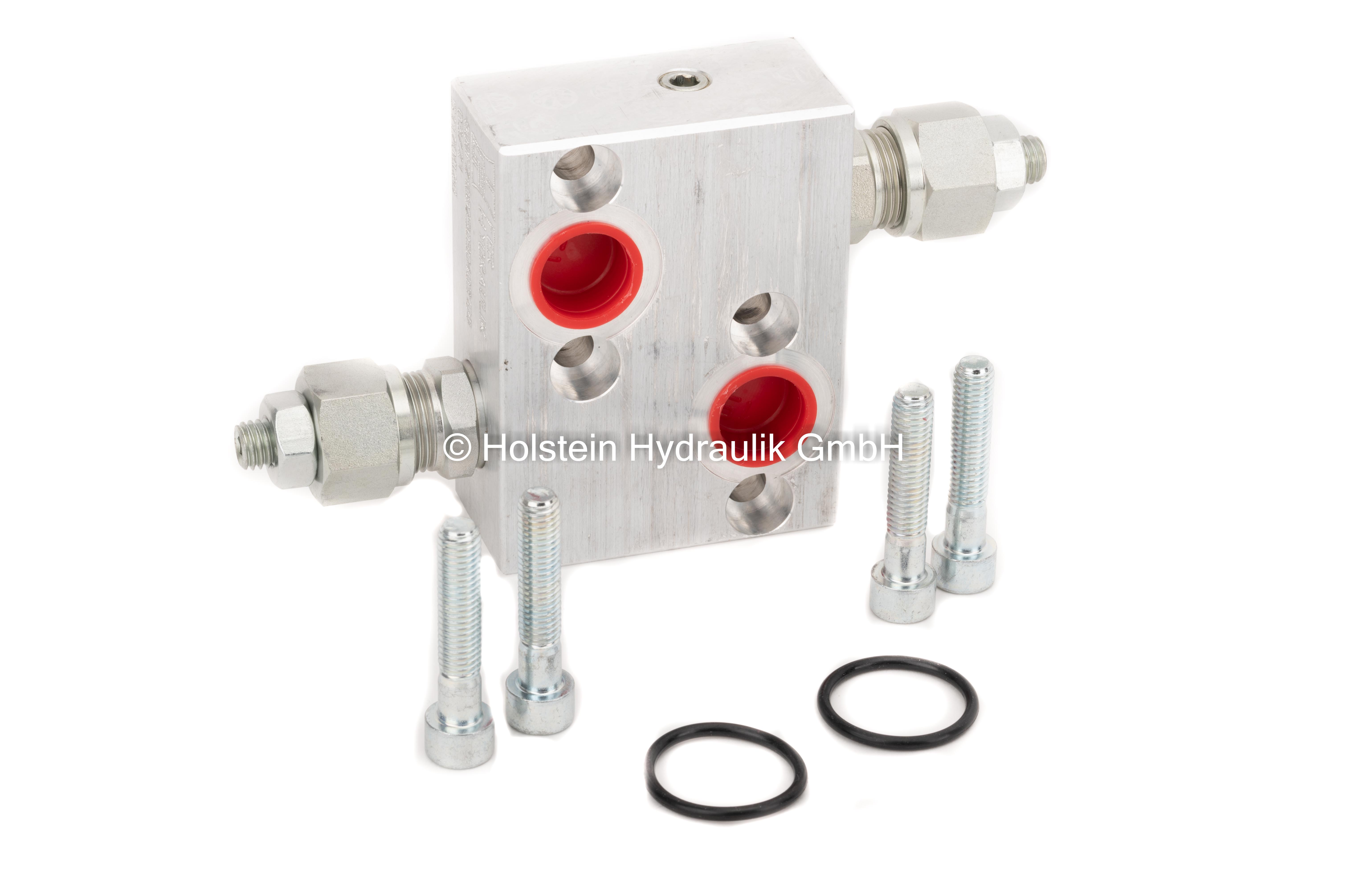 Holstein Hydraulik HY131121 Doppelschockventil für Danfoss Motor OMP / OMR